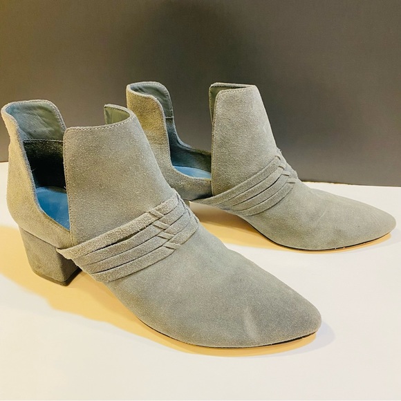 Able LeatherPointed Toe Ankle Boots Grey 10 - Picture 1 of 11